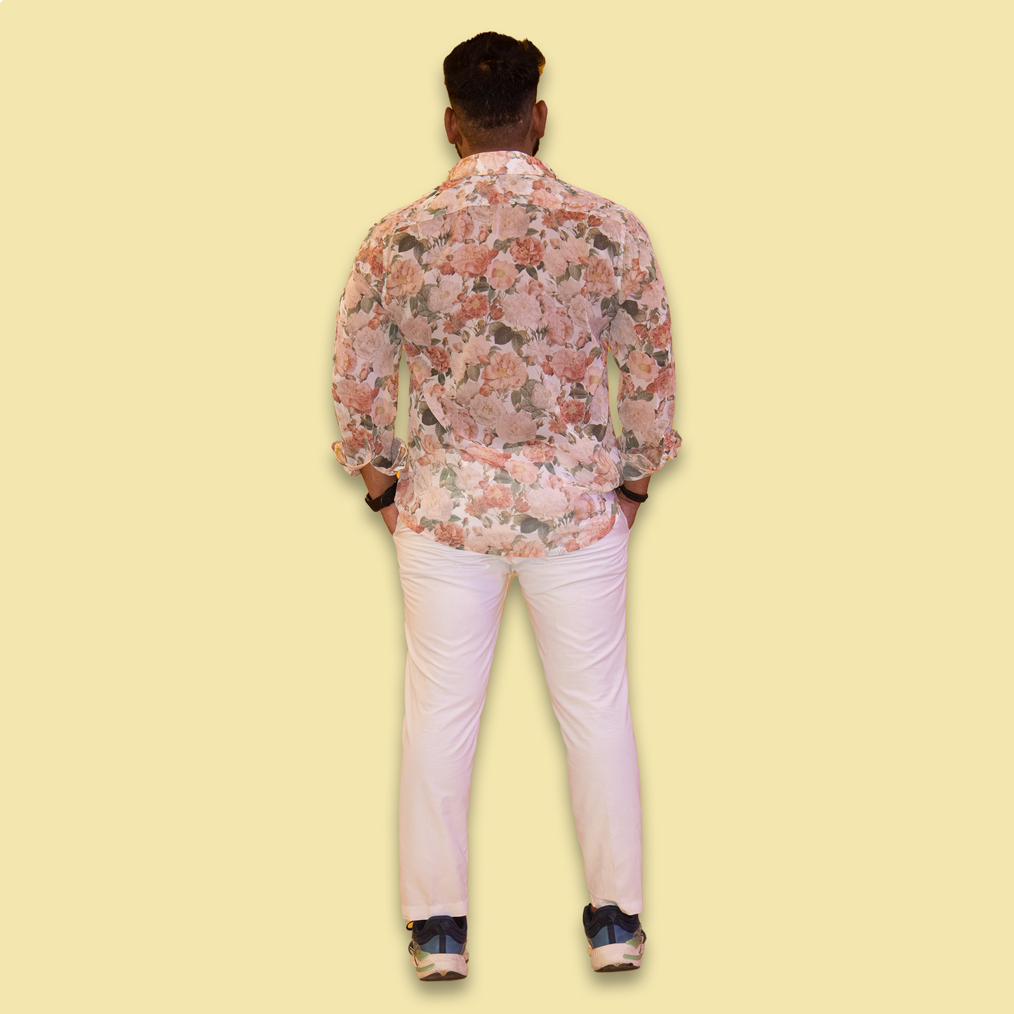 Floral Print Full Sleeves Georgette Shirt