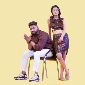 Brown Color Matching Outfit for Couple