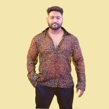 Printed Multicolor Full Sleeves Georgette Shirt