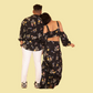 Black Floral Print Matching Outfit for Couple