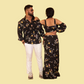 Black Floral Print Matching Outfit for Couple