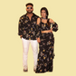 Black Floral Print Matching Outfit for Couple