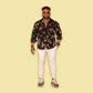 Black Floral Print Full Sleeves Shirt