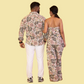 Floral Print Crepe Matching Outfit for Couple