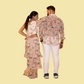 Floral Print Georgette Matching Outfit for Couple