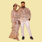 Floral Print Georgette Matching Outfit for Couple