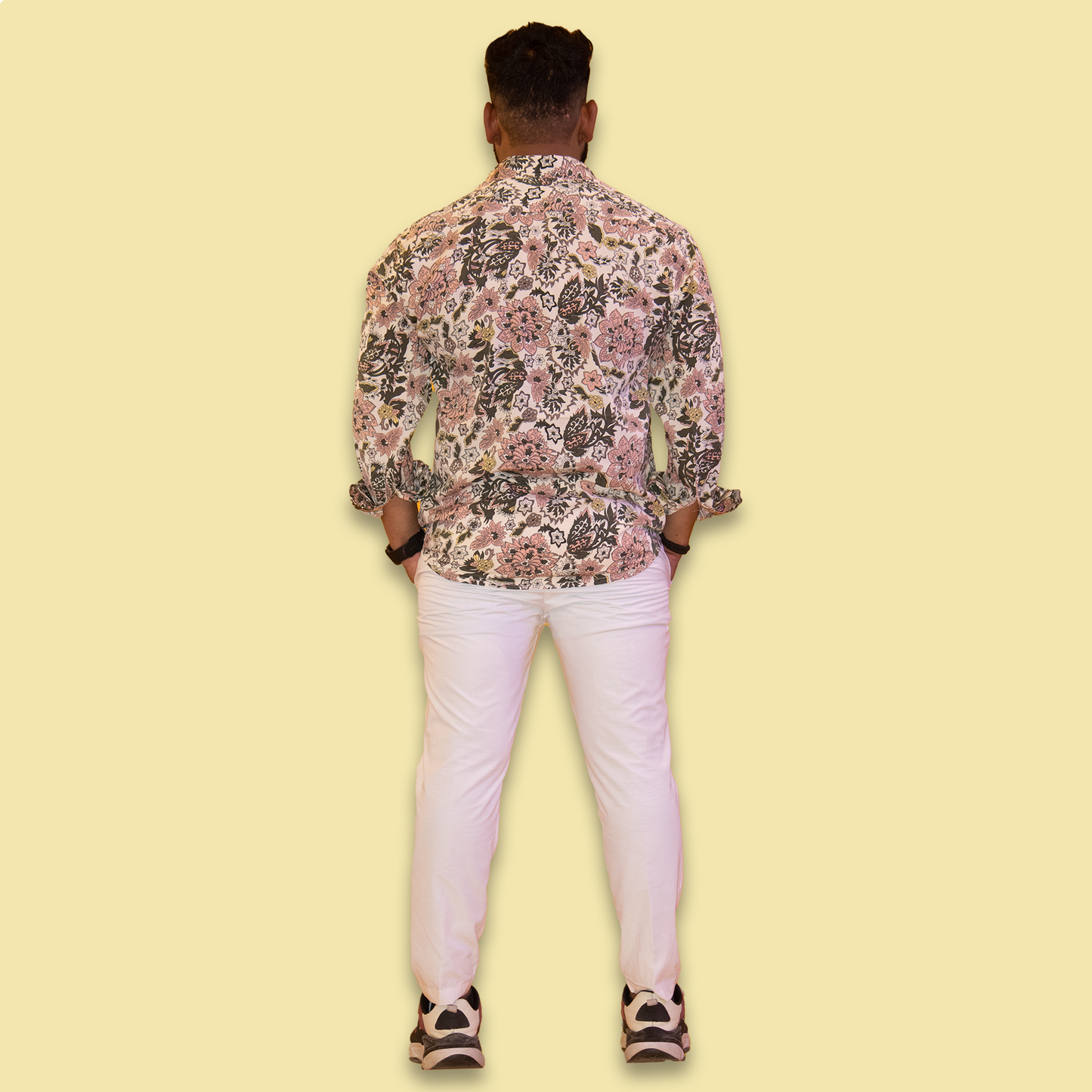 Floral Print Crepe Full Sleeves Shirt