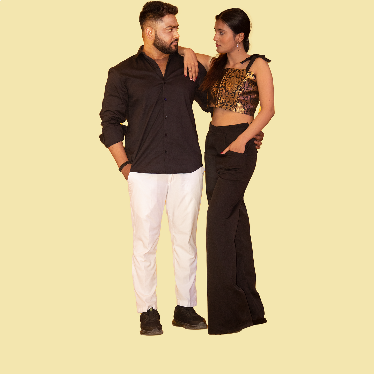 Black Color Matching Outfit for Couple