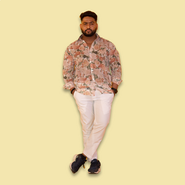 Floral Print Full Sleeves Georgette Shirt