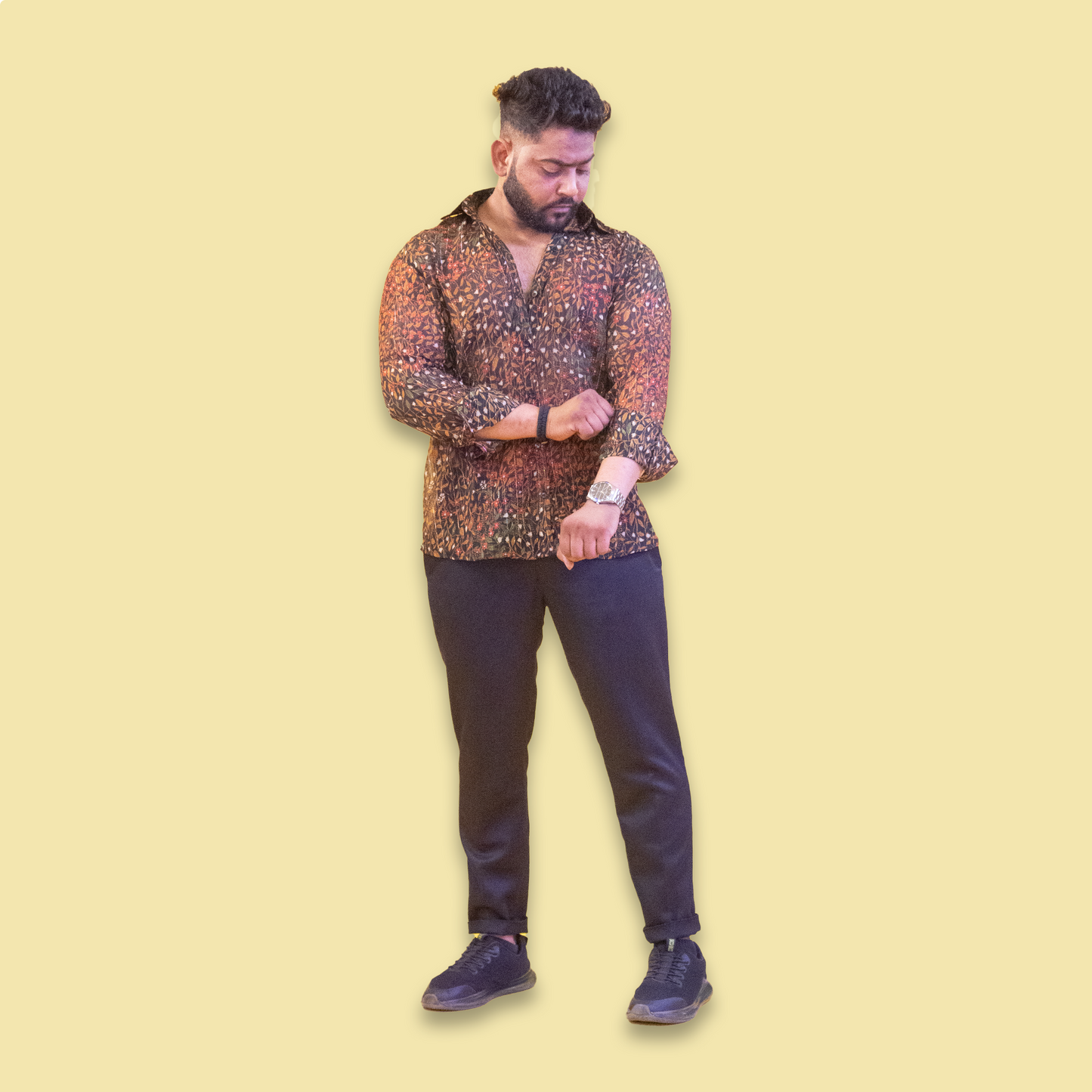 Printed Multicolor Full Sleeves Georgette Shirt